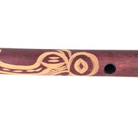 Vintage Hand Carved Andean Quena Flute: Peruvian Folk Art Musical Instrument