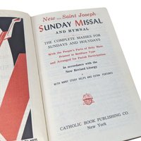 Vintage 1968 Saint Joseph Sunday Missal: Catholic Mass Hymnal, English Liturgy
