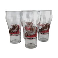 Vintage Coca-Cola Santa Glasses: Libby Christmas Glassware, Set of 4