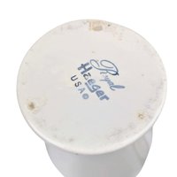 Vintage Royal Haeger Vase: White Ceramic with Gold Floral Trim