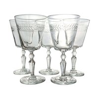 Etched Rock Sharpe Jefferson Water Glasses - Mid-Century Barware, Set of 5