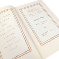Vintage 1931 Nine Plays Hardcover: Bernard Shaw Dodd Mead Theatre Collection