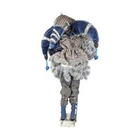Vintage Santa's Elf Jester Figure: Whimsical Blue Christmas Decor