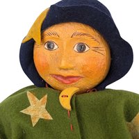 Vintage Miss Moon Beam Doll: 21" Paper Mache Face, Collectible Toy