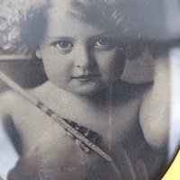 Vintage Framed "Cupid Awake" Print: Small Romantic Mythology Wall Art