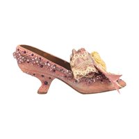 Vintage Resin High Heel Shoe Ornaments: Fashion Christmas Decor, Set of 4