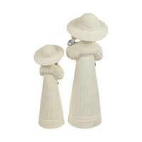 Vintage Mother Daughter Figurines: Ceramic Shabby Chic Decor