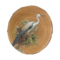 Vintage Wood Slice Coasters (Set of 6): Nature Fairy & Bird Designs