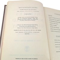 1959 Webster's Dictionary: Vintage Mid-Century Hardcover Reference Book