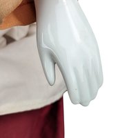 Vintage Chinese Opera Doll: Blue & White Porcelain, 24 Inch with Stand