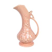 Vintage McCoy Pink Grape Pitcher: 9" Ceramic Vase, Mid-Century Decor
