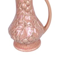Vintage McCoy Pink Grape Pitcher: 9" Ceramic Vase, Mid-Century Decor