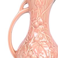 Vintage McCoy Pink Grape Pitcher: 9" Ceramic Vase, Mid-Century Decor