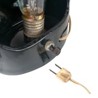 Vintage Black Ceramic Horse Lamp: Gold Accent Equestrian Decor