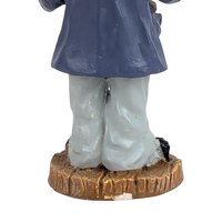 Vintage Metal Pierrot Clown Figurine: Circus Decor