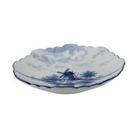 Vintage Delft Blue Shoe Ashtray & Windmill Plate: Hand-Painted Ceramic Decor Set