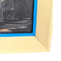 Vintage Framed Ballet Dancers Print by Cherie - Mid-Century Wall Art