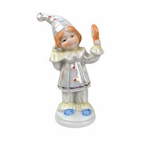 Vintage Lusterware Jester Figurines, Set of 3: Retro Clown Decor