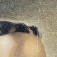 Vintage Warner Sallman "Head of Christ" Print: Kriebel & Bates Lithograph