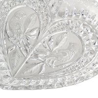 Vintage Hofbauer Byrdes Crystal Heart Dish: Lovebirds Design