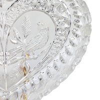 Vintage Hofbauer Byrdes Crystal Heart Dish: Lovebirds Design