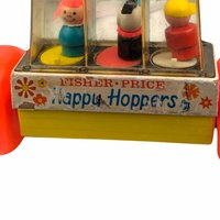 Vintage 1969 Fisher-Price Happy Hoppers Push Toy: Collectible Baby Toy