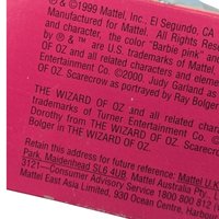 1999 Ken as Scarecrow Doll: The Wizard of Oz, New in Box