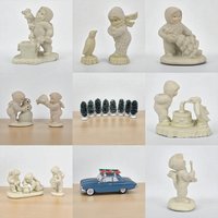 Vintage Dept 56 Snowbabies Pewter Figurine: Christmas Village Decor (With Box) - You Choose