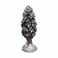 Vintage Dept 56 Holly Tree Figurine: 7" Christmas Village Accessory