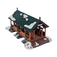 Dept 56 Heritage Village Two Rivers Covered Bridge Figurine: Christmas Village Decor