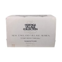 Vintage Dept 56 Stony Brook Town Hall: Lighted Porcelain New England Village