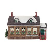 Vintage Dept 56 Stony Brook Town Hall: Lighted Porcelain New England Village