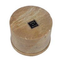 Vintage Stone Inlay Box, Small Round Trinket Box from India, Mother of Pearl Flower Ring Box, Handcrafted Soapstone Pill Box