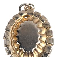 Vintage Aurora Borealis Rhinestone Pendant: Gothic Glam Necklace