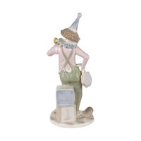 Vintage Porcelain Clown Figurine: 12" Collectible Circus Decor