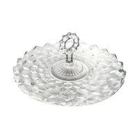 Vintage Fostoria American Serving Tray: Clear Glass Platter with Handle