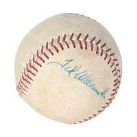Ted Uhlaender Autographed Baseball: 1970s MN Twins Wilson Little League Collectible
