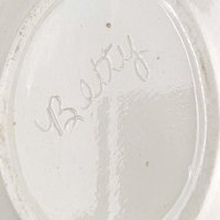 Vintage Hand Painted Easter Bunny Bowl: Ceramic Spring Decor