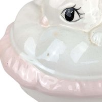 Vintage Hand Painted Easter Bunny Bowl: Ceramic Spring Decor