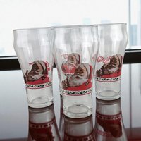 Vintage Coca-Cola Santa Glasses: Libby Christmas Glassware, Set of 4