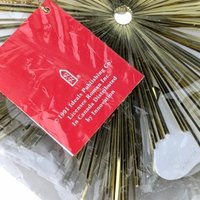 Vintage 1991 Santa Starburst Ornaments: Gold Foil Christmas Decor, Set of 4