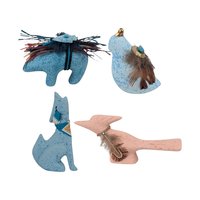 Vintage Ceramic Animal Figurines: Wolf, Bear, Bird, Roadrunner - Southwestern Decor