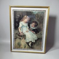 Frederick Morgan "Sweethearts" Print, Framed Vintage Romantic Wall Art