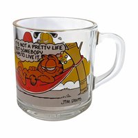 Vintage Garfield Glass Mug Set: 1978 Collectible Cartoon Glasses