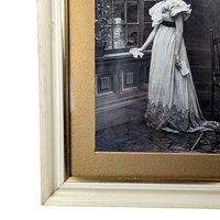 Framed Victorian Print: Woman Gazing at Moon - Ullman Mfg Co 1898