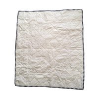Handmade Patchwork Quilt: Vintage Style Throw Blanket with Button Accents