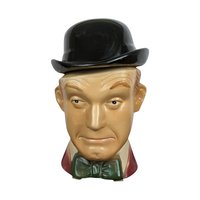 Vintage Stan Laurel Decanter: 1976 Ezra Brooks Ceramic Barware
