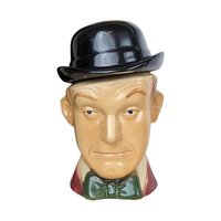 Vintage Stan Laurel Decanter: 1976 Ezra Brooks Ceramic Barware