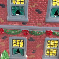 Vintage Lighted Christmas Village House: Santa's Workshop Wheatley Inn