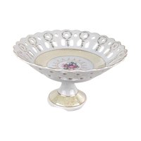 Vintage Arnart Pedestal Bowl M4036: Reticulated Compote Dish with Fragonard Scene